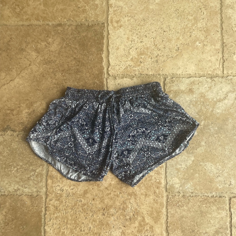 Women's Blue Patterned Raya Sun Shorts